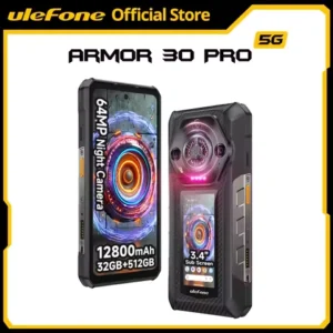 Ulefone Armor 30 Pro 5G Rugged Phone Android 14 Smartphone 6.95" 120Hz 32GB+512GB 12800mAh Night Camera 64MP NFC