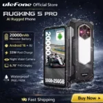 Ulefone RugKing 5 Pro 20000mAh Rugged Phone Android 16 16GB+256GB IP68/IP69K Waterproof Smartphone 6.78 FHD+ Night Camera 4G