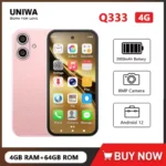 UNIWA Q333 4G Full Bands MINI Smartphone Android 4GB+64GB Mobile Phone 2000mAh Face ID WhatsApp GPS Small Phone Support TF Card