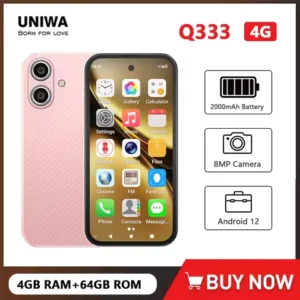 UNIWA Q333 4G Full Bands MINI Smartphone Android 4GB+64GB Mobile Phone 2000mAh Face ID WhatsApp GPS Small Phone Support TF Card