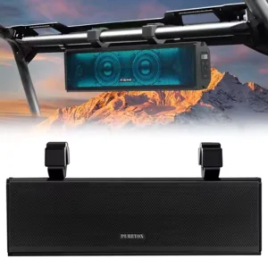 UTV/ATV 17" Bluetooth Sound Bar 4 Speaker Amplified Audio Waterproof with Multi-color Lighting for Golfcart Can Am