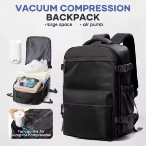 Vacuum Backpack Travel Bag for Men Large Capacity Backpack Business Laptop Backpack Women Men Expandable Backpack School Bag