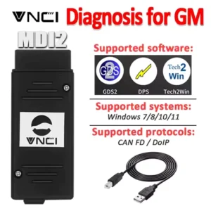 VNCI MDI2 Diagnostic Tool For Cadillac/Chevrolet/Buick Support CANFD DoIP Compatible with TLC/GDS2/DPS/Tech2win Software For GM