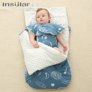 Warm Baby Stroller Sleeping Bag Fleece Prams Footmuff Infant Swaddle Wrap Envelopes For Newborns Baby Blanket 3 Colors Sleepsack