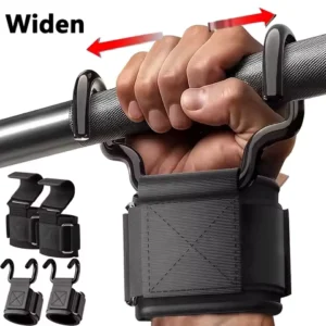 widen Weight Lifting Hook Grips With Wrist Wraps Hand-Bar Wrist Strap Gym Fitness Hook Weight Strap Pull-Ups Power Lifting Glove