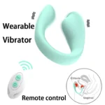 Wireless Remote Control U-Shape Dildo Vibrator - Dual Motors & Clitoral Stimulator, Wearable Sex Toy for Women Couples Adults