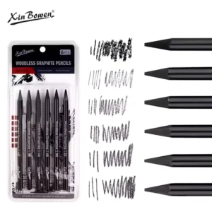 Wood Free Graphite Sketching Carbon Pencil Set for Art Students Drawing Charcoal Pencil Solid Wholesale