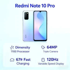 Xiaomi Redmi Note 10 Pro Smartphone 6.6" FHD+ 120Hz Display 64MP Triple Camera 67W Fast Charge 5000mAh Battery Global Version