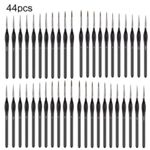 Yutiars Detail Paint Brushes Set, 44 Pcs Miniature Brushes for Fine Detailing & Art Painting - Acrylic, Oil, Watercolors & Paint